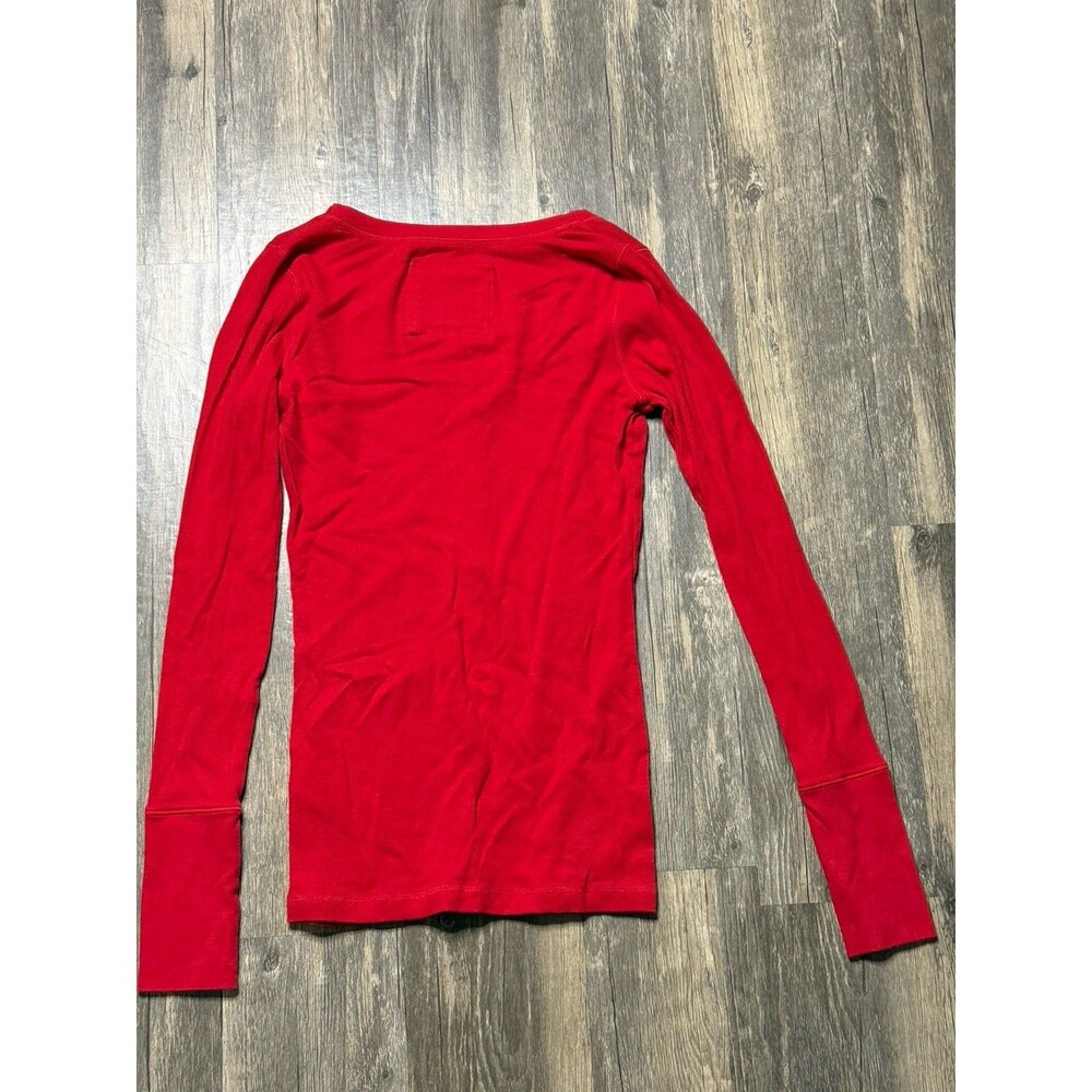 Vintage Abercrombie & Fitch Ribbed Long Sleeve Henley Top Large Bella Swan Y2K - Picture 7 of 7